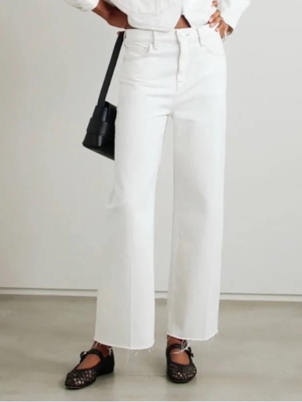 Frame Le Jane Crop in white size 26